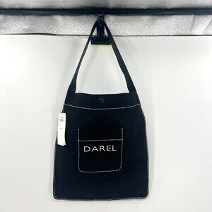 NWT Gerard Darel Darel Canvas Black Tote Bag 14.5"x16"
